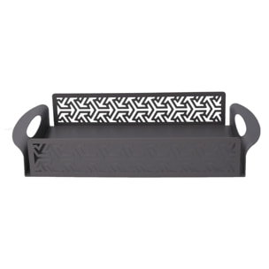 Vassoio in metallo frecce grigio rettangolare cm41x20h6,5