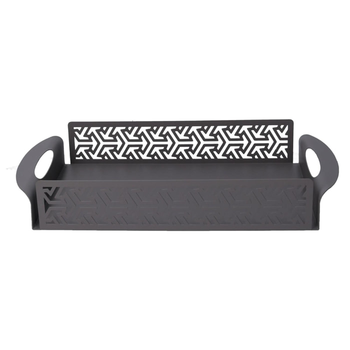 Vassoio in metallo frecce grigio rettangolare cm41x20h6,5