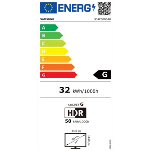 Ecran SAMSUNG S50GC S34C500GAU Plat 34'' VA