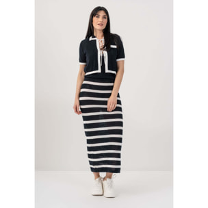 Kocca - Gonna lunga in fantasia a righe Donna