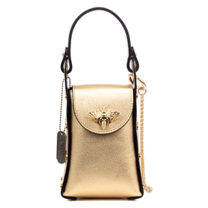 Alviano bolso de mano mujer. Piel auténtica Gamuza acabado lacado brillante.