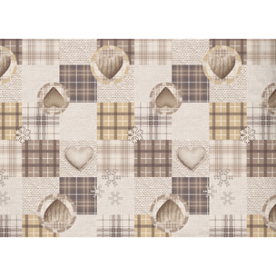 Completo Lenzuola 100% Cotone Love Mountain Beige