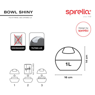 Poubelle à bascule PP BOWL 1L Blanc Spirella