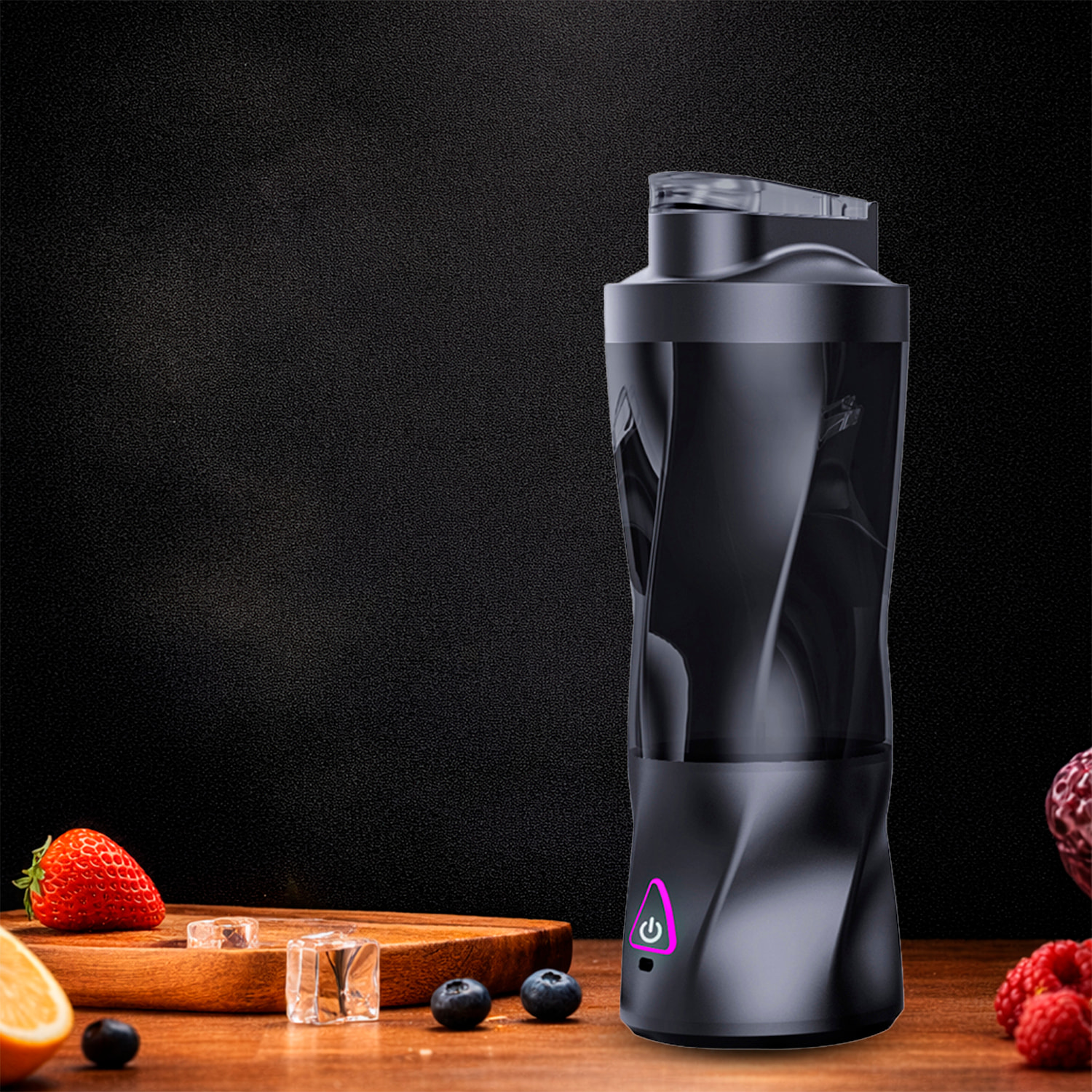 Batidora portátil HD-10 de 650 ml con potente motor de 360W, con batería recargable de 6000mAh.