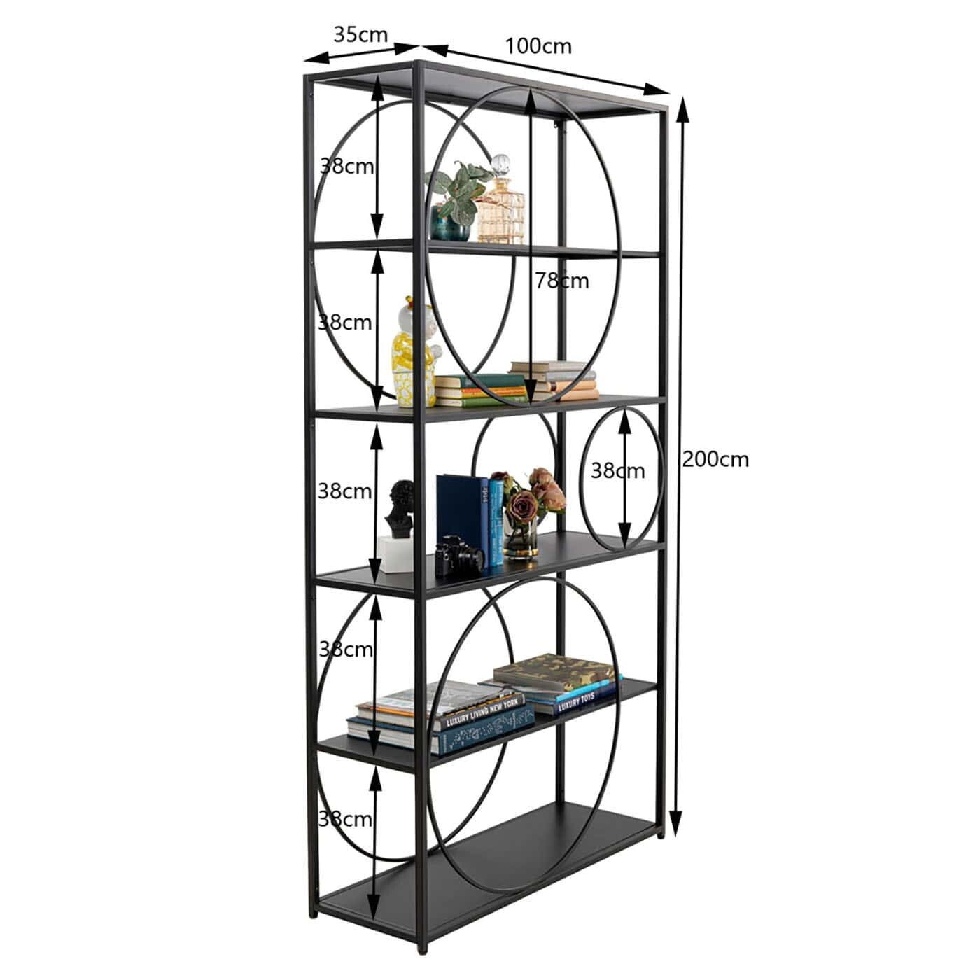 Étagère Circle noire 200x100cm Kare Design
