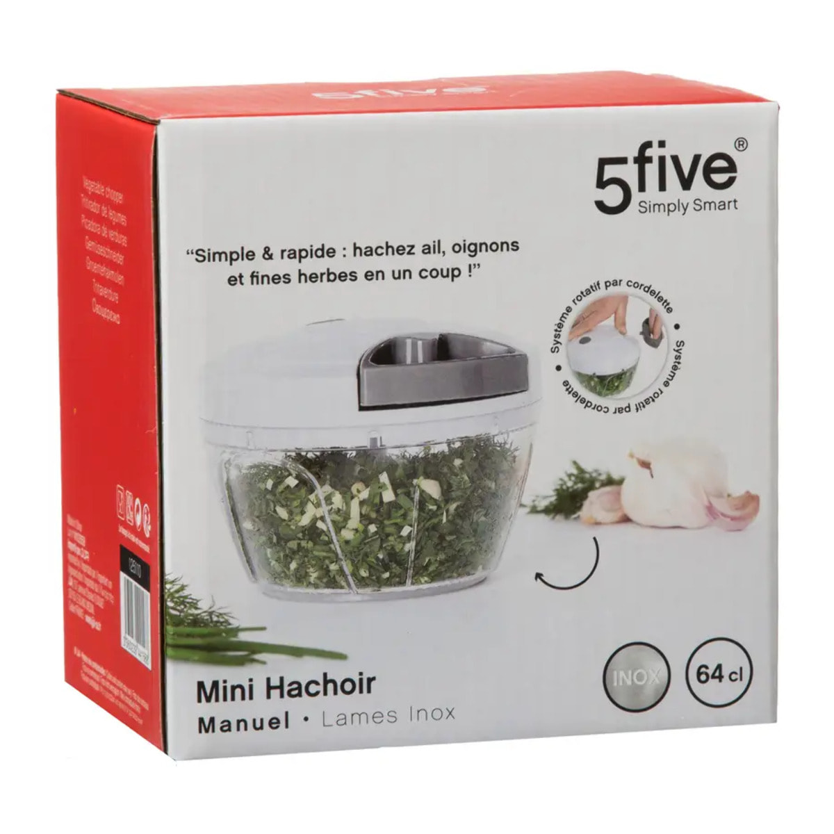 Mini hachoir manuel à fil blanc