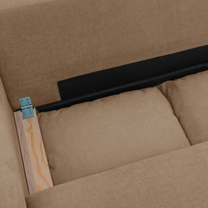 Canapé d'angle convertible réversible 3 places tissu chenille avec coffre ALMO