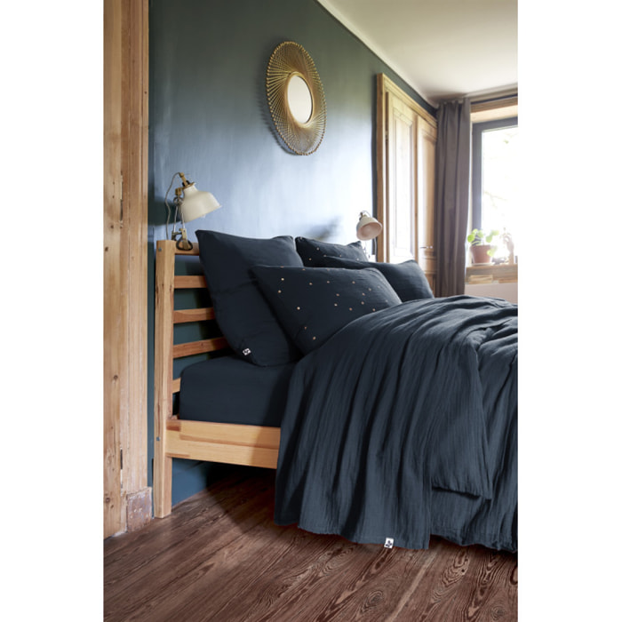 Parure de draps "Gaïa" Gaze de Coton 5 pièces - Gaïa Minuit