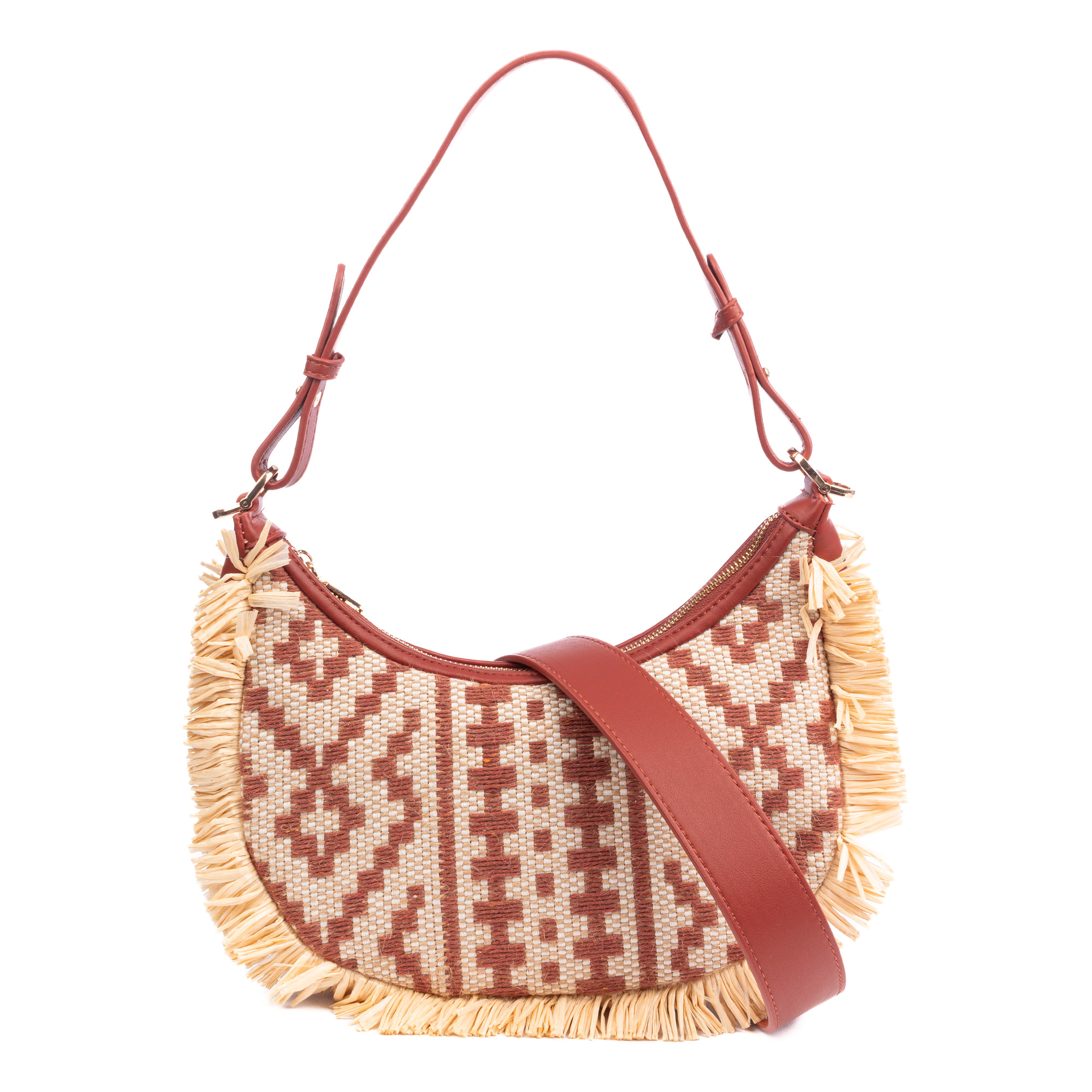 Biscubio Bolso de hombro Mujer. Fabricado en tela y piel sintética PU.