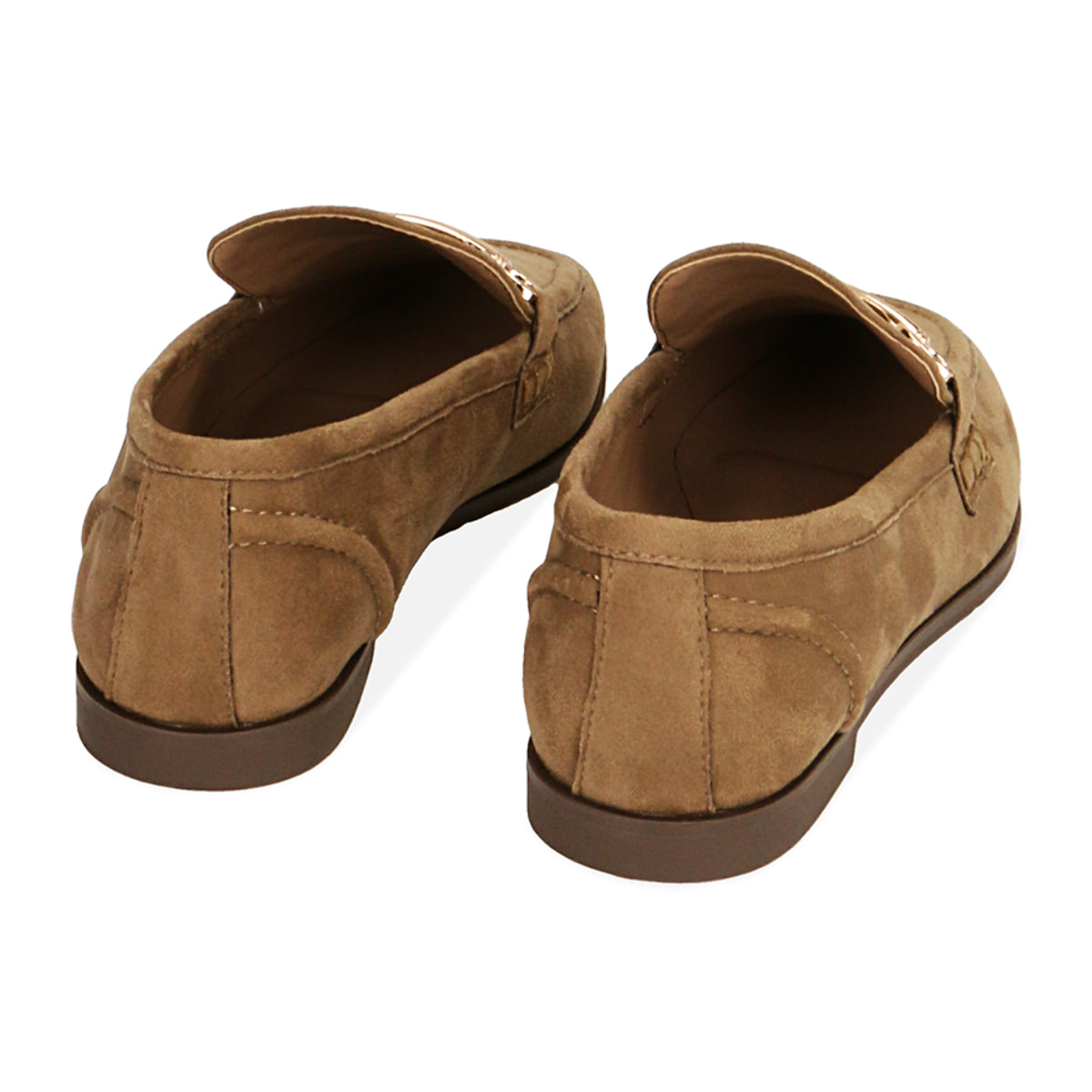 Mocasines taupe en microfibra