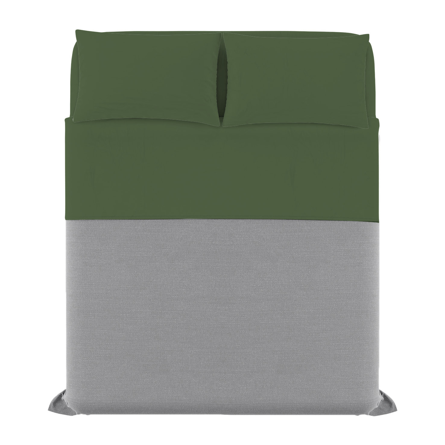 COMPLETO LETTO ELEGANT MADE IN ITALY MICROFIBRA - VERDE SCURO MATRIMONIALE