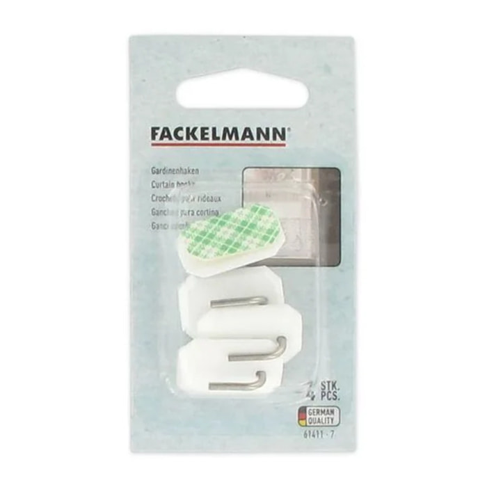 Lot de 4 crochets pour rideaux Fackelmann Tecno