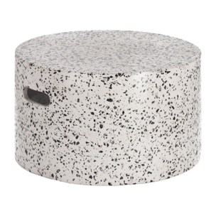 Kave Home - Tavolino Jenell in terrazzo bianco Ø 52 cm