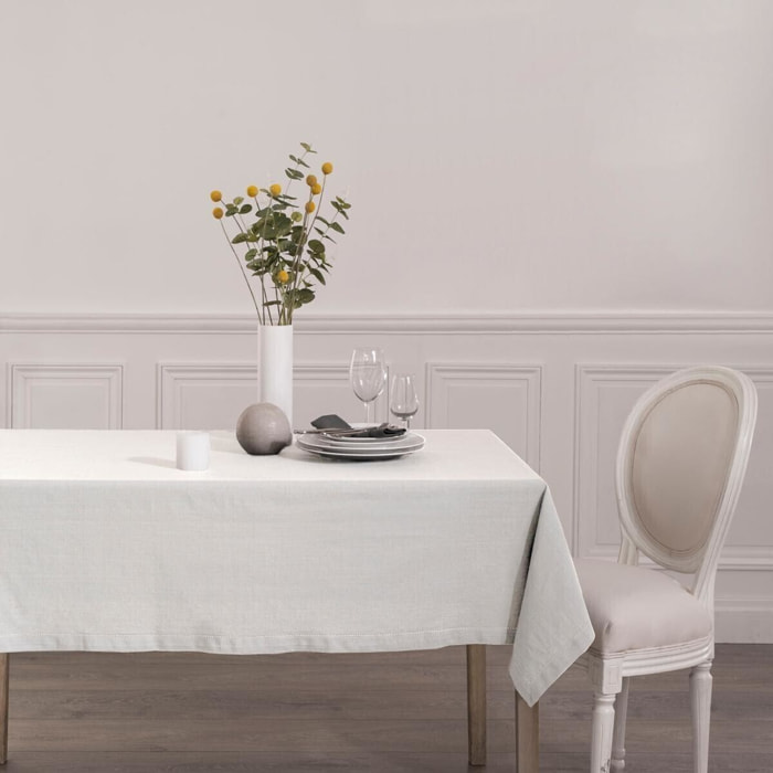 Nappe "Jane" coton chambray blanc 140x240cm