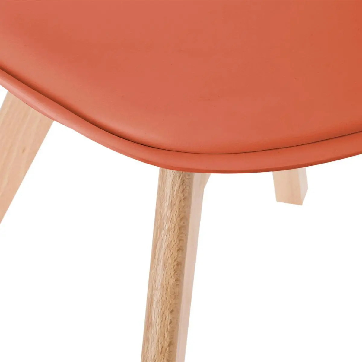 Chaise "Baya" pieds hêtre rose terracotta