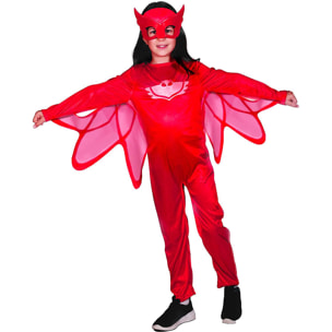 Gufetta Owlette Costume Maschera Carnevale Travestimento PJ Masks Rosso Bambina