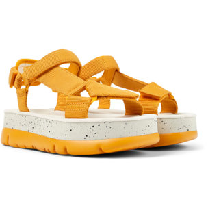 Sandalias - CAMPER Oruga Up - Naranja - Textil técnico (poliéster reciclado)