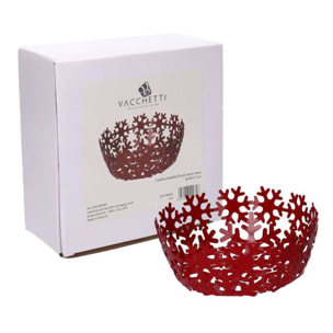 Cestina in metallo rosso cm ø20h7