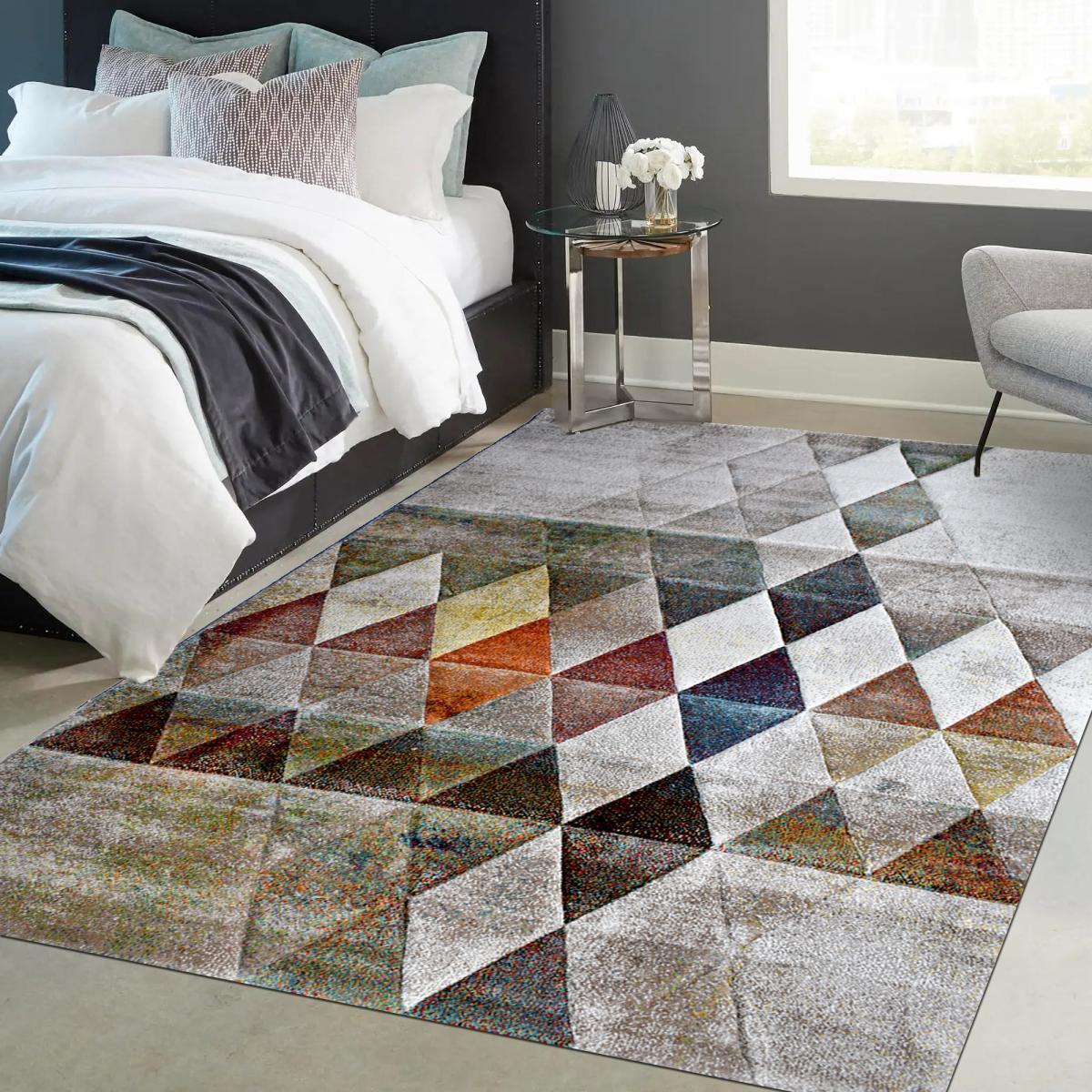 Tapis petites dimensions Keju aux motifs géométriques