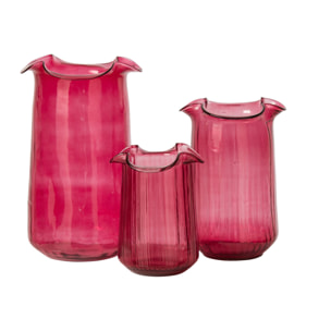 J-Line vase - verre - fuchsia - large