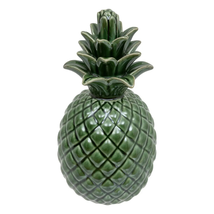 Ananas Exotic panama H.20cm céramique vert prairie