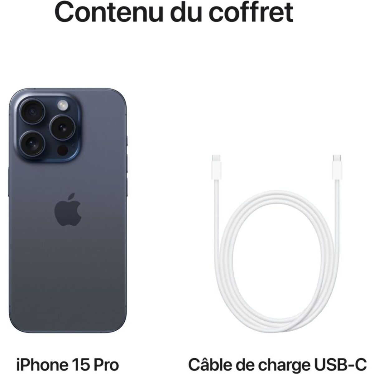 Smartphone APPLE iPhone 15 Pro Titane Bleu 512Go 5G