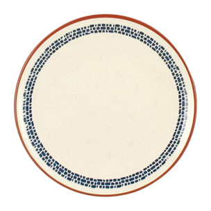 Lot de 6 assiettes à dessert en faïence blanche 20cm AMATXI