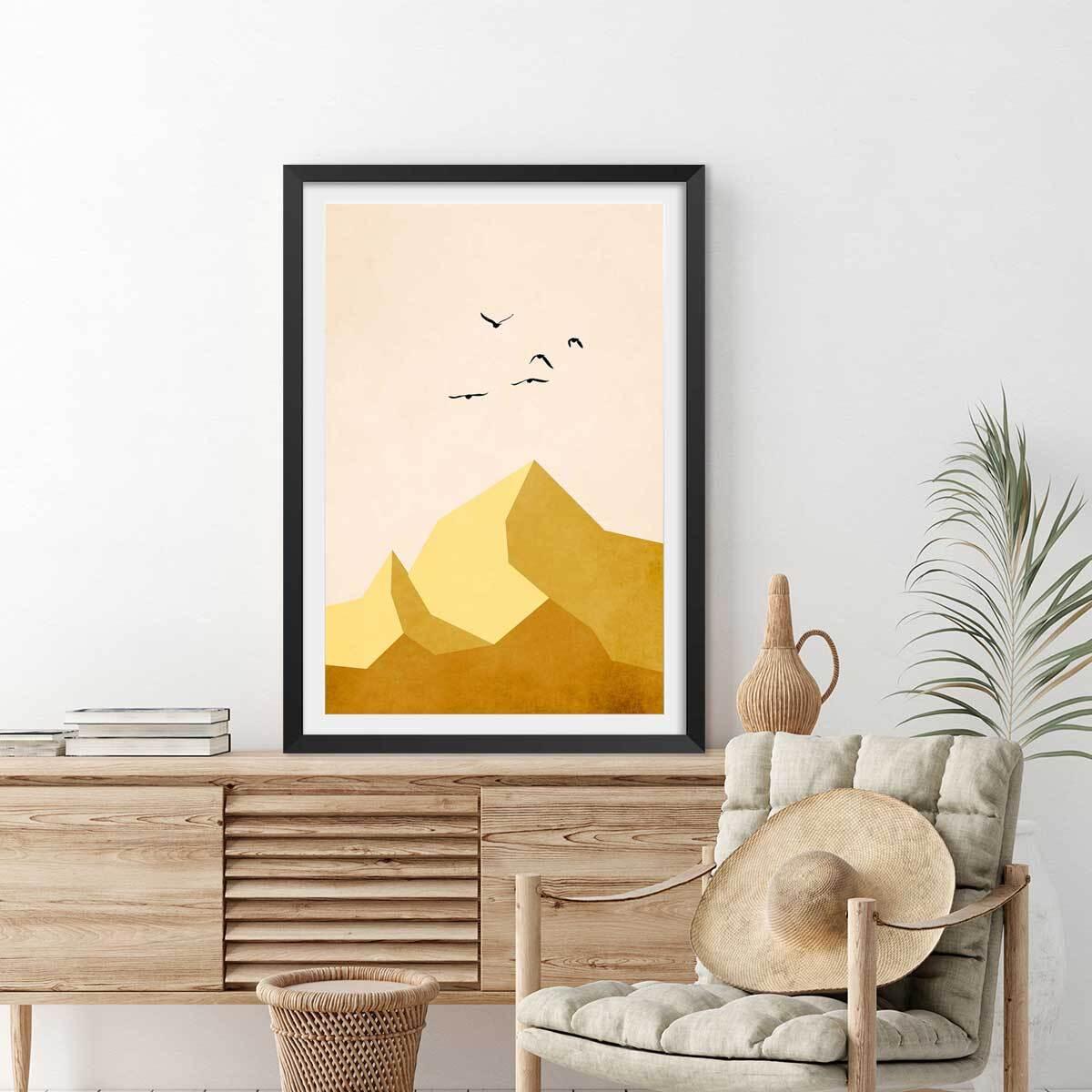 Affiche graphique ''''Zugspitze Montagne'''' Affiche seule