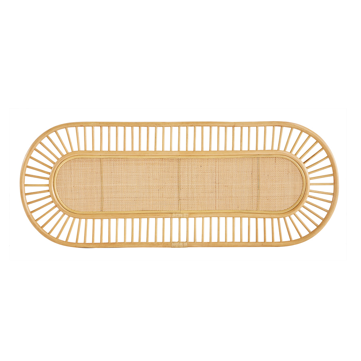 Tête de lit déco en rotin naturel et cannage L165 cm BOW