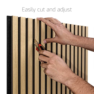 Mozart - Set di 2 pannelli fonoassorbenti decorativi in legno 235x60 cm, beige