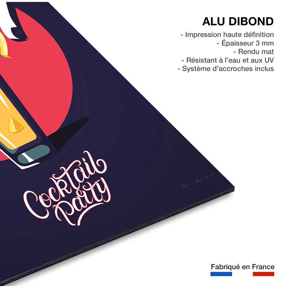 Tableau cuisine Cocktail party Tableau alu Dibond