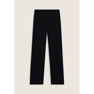 Pantaloni dritti con cucitura a cuore sul retro