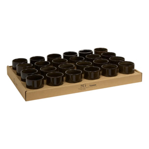 Tasse Terre inconnue marron tonka D6,7xp5,5cm