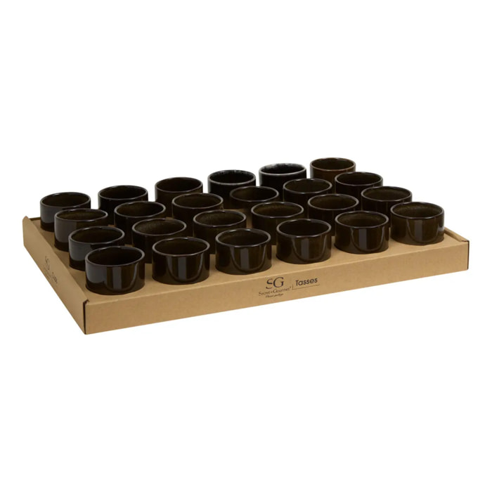 Tasse Terre inconnue marron tonka D6,7xp5,5cm