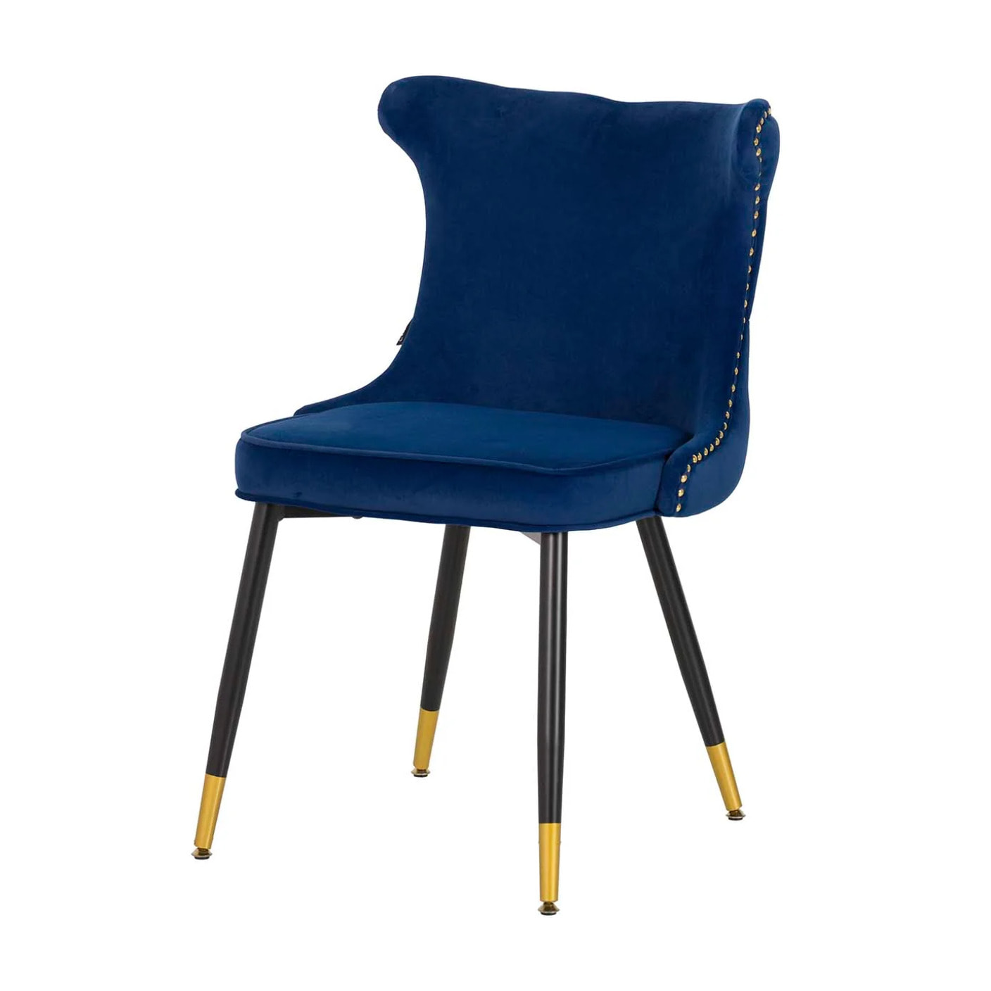 Silla Tachuelas Velvet Azul Aspen 49x54x79 Cm