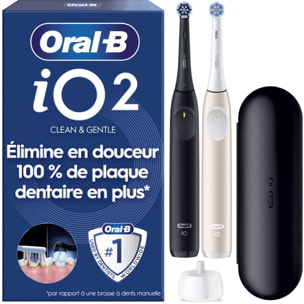 Brosse à dents électrique ORAL-B iO2 Duo Noir et Rose