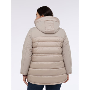 Fiorella Rubino - Plumífero híbrido con capucha - Gris