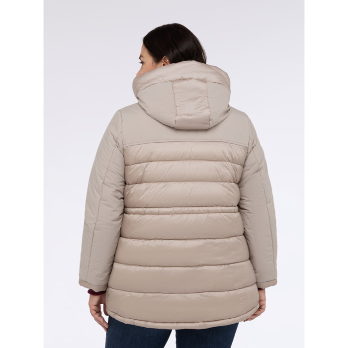 Fiorella Rubino - Plumífero híbrido con capucha - Gris