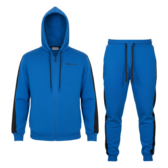 Tuta Uomo SUPERGA Cotone Felpato Full Zip Cappuccio