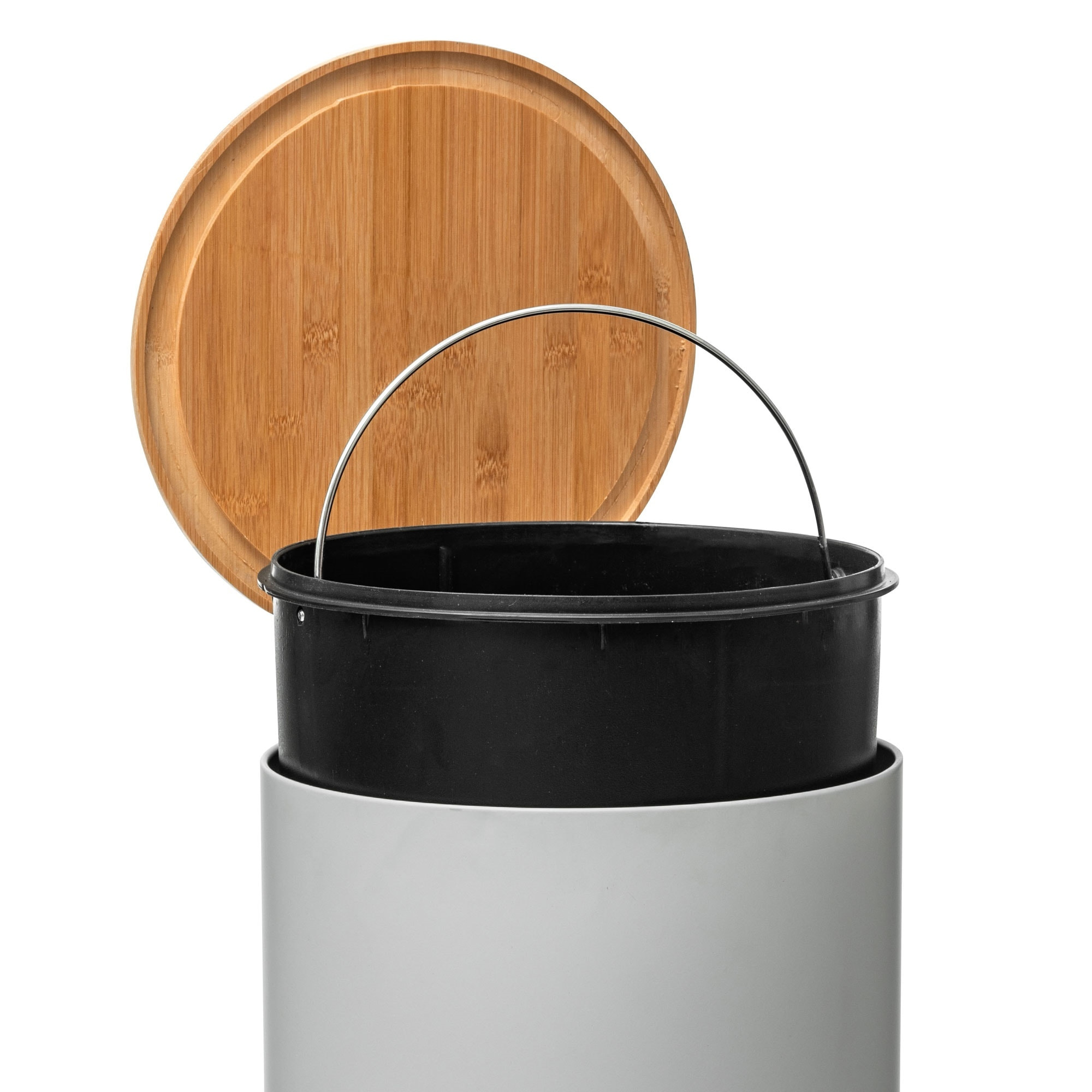 Papelera / cubo de basura / contenedor de residuos con pedal 30l blanco