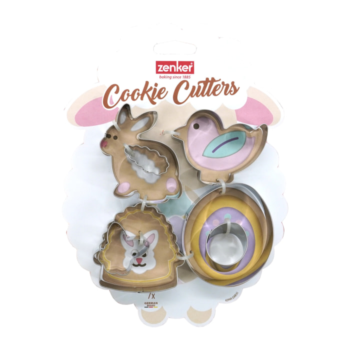 Lot de 7 Emporte-pièces  Pâques Inox Zenker Pâques