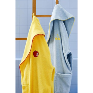 Albornoz, 380gsm 100%algodon, azul con cereza amarilla benetton fruits