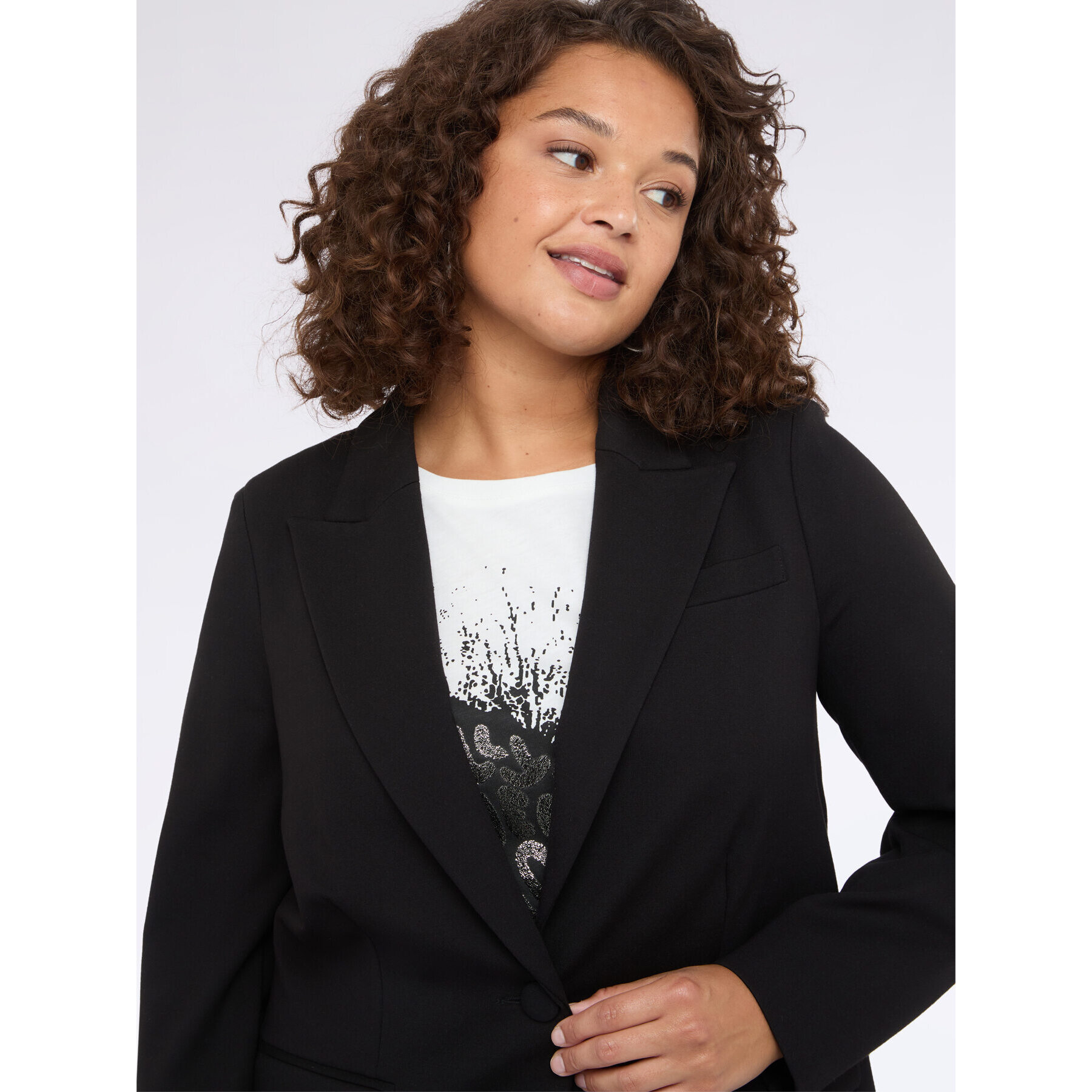 Fiorella Rubino - Blazer in Punto Milano - Nero