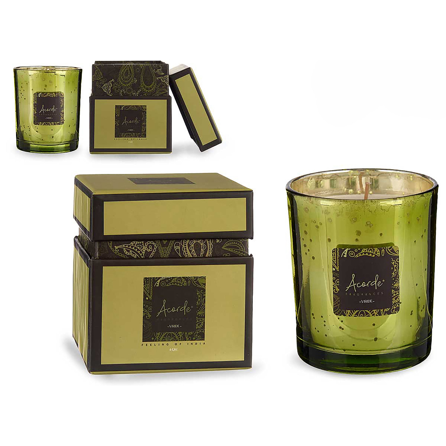 Candela profumata in barattolo con scatola, profumo di tè verde lime. 200 ml, 42h