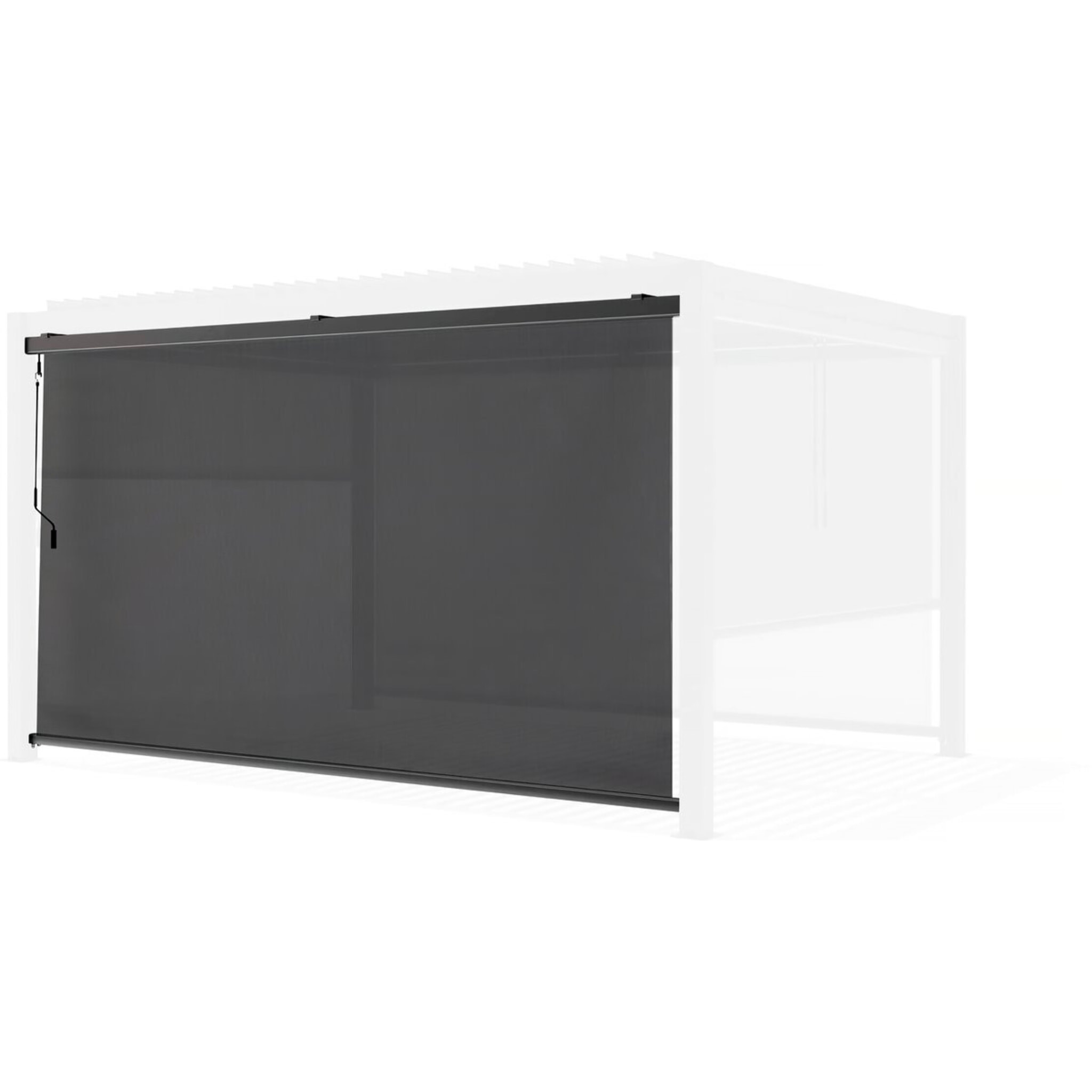 Store pergola bioclimatique - 367 x 208 cm - Gris anthracite