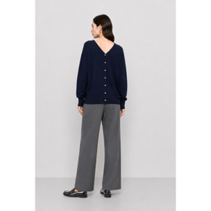 Kocca - Maglia da donna in lana a maniche lunghe con scollo a V Donna