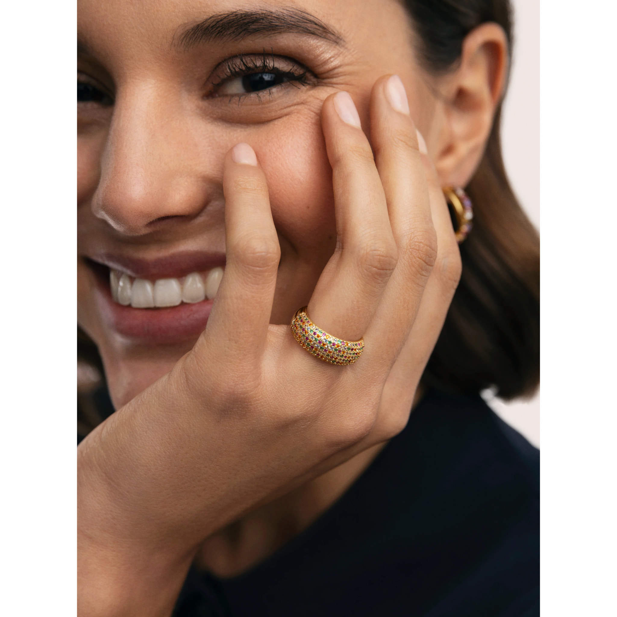 Anello Dancing Colors Placcato Oro