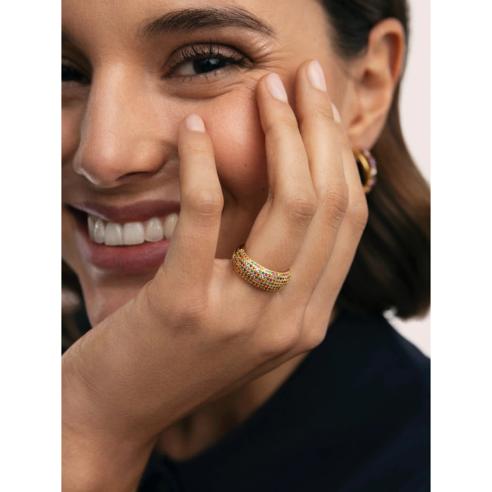 Anello Dancing Colors Placcato Oro