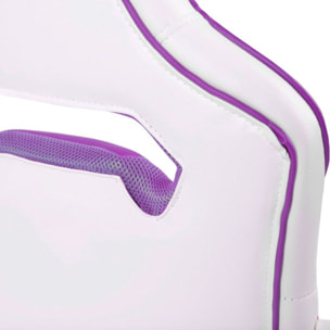 Silla gaming DRW Iris - Blanco - Morado DRW