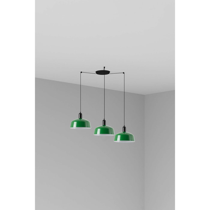 TATAWIN COLGANTE PANTALLA METAL M VERDE 3xE27